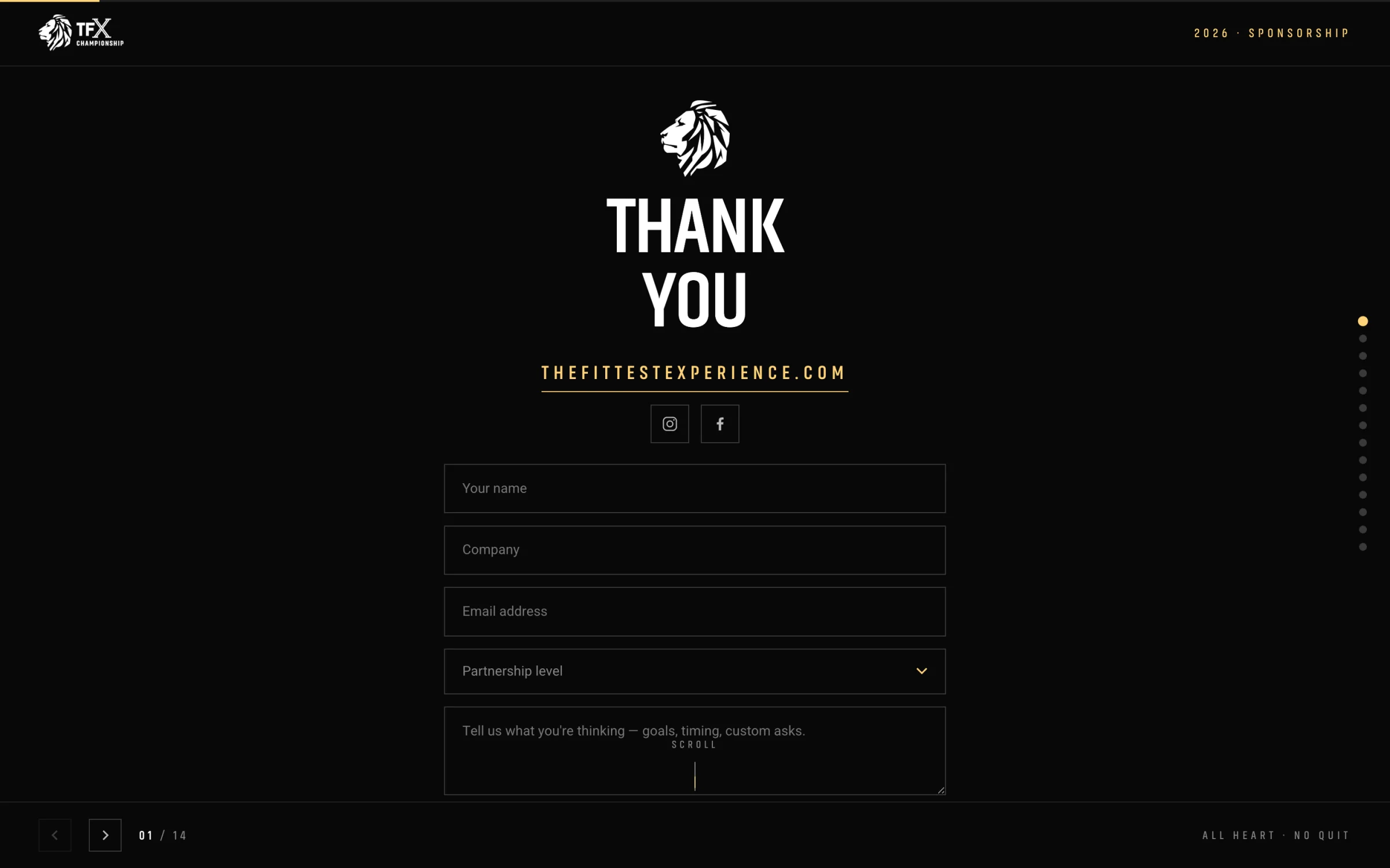 TFX — Contact slide